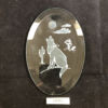 CF1001-Engraved 4" x 6" Oval Bevel Coyote Desert