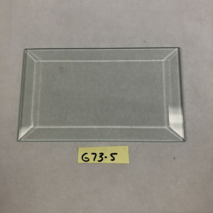 CFG76-5 Rectangle Bevel Glass 3"  x 4 15/16"