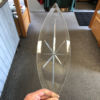 Large Engraved Elongated Oval Bevel Glass 3 5/8" x 14 1/2" - Image 2