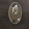 CF-G23H - Engraved 3" x 5" Oval Bevel Praying Hands