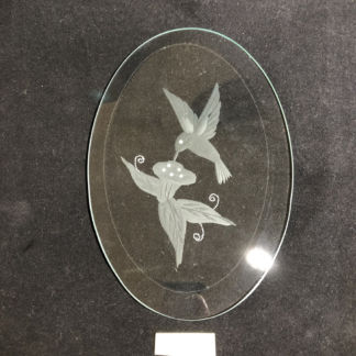 CF1005 - Engraved 4 x 6" Oval Bevel-Hummingbird