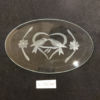CF1006 -Engraved 4" x 6" Oval Bevel Love Birds