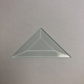 Triangle Bevel Glass 3" x 3" x 4 1/4"