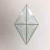 1/4 of 3 x 5 Diamond Bevel Glass Set of 2 - Image 2