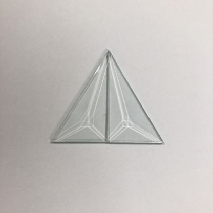 1/4 of 3 x 5 Diamond Bevel Glass Set of 2
