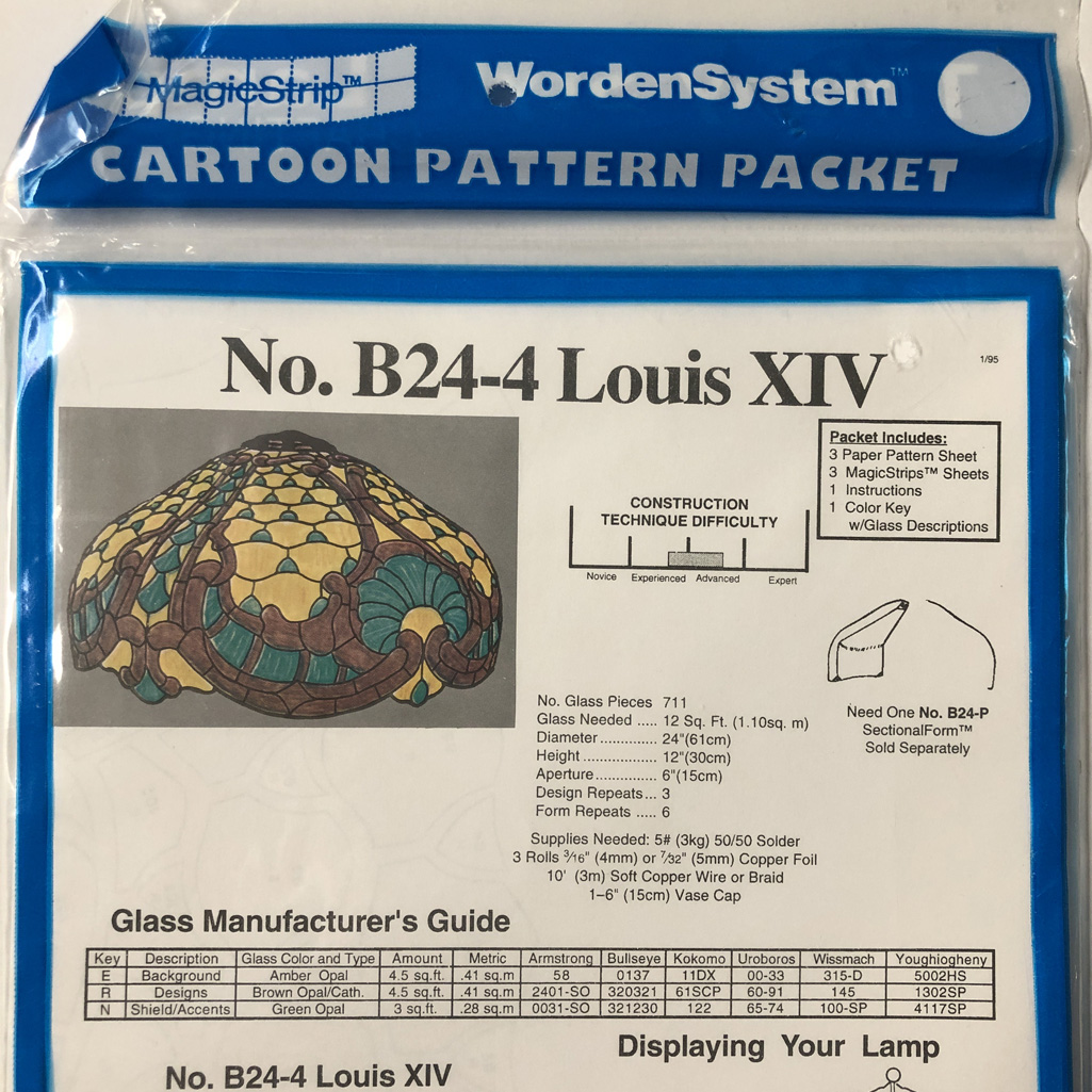 Worden B244 Louis XIV Lamp Pattern Glass House Store