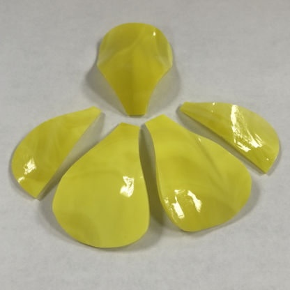3-D Glass Iris Petals - Yellow