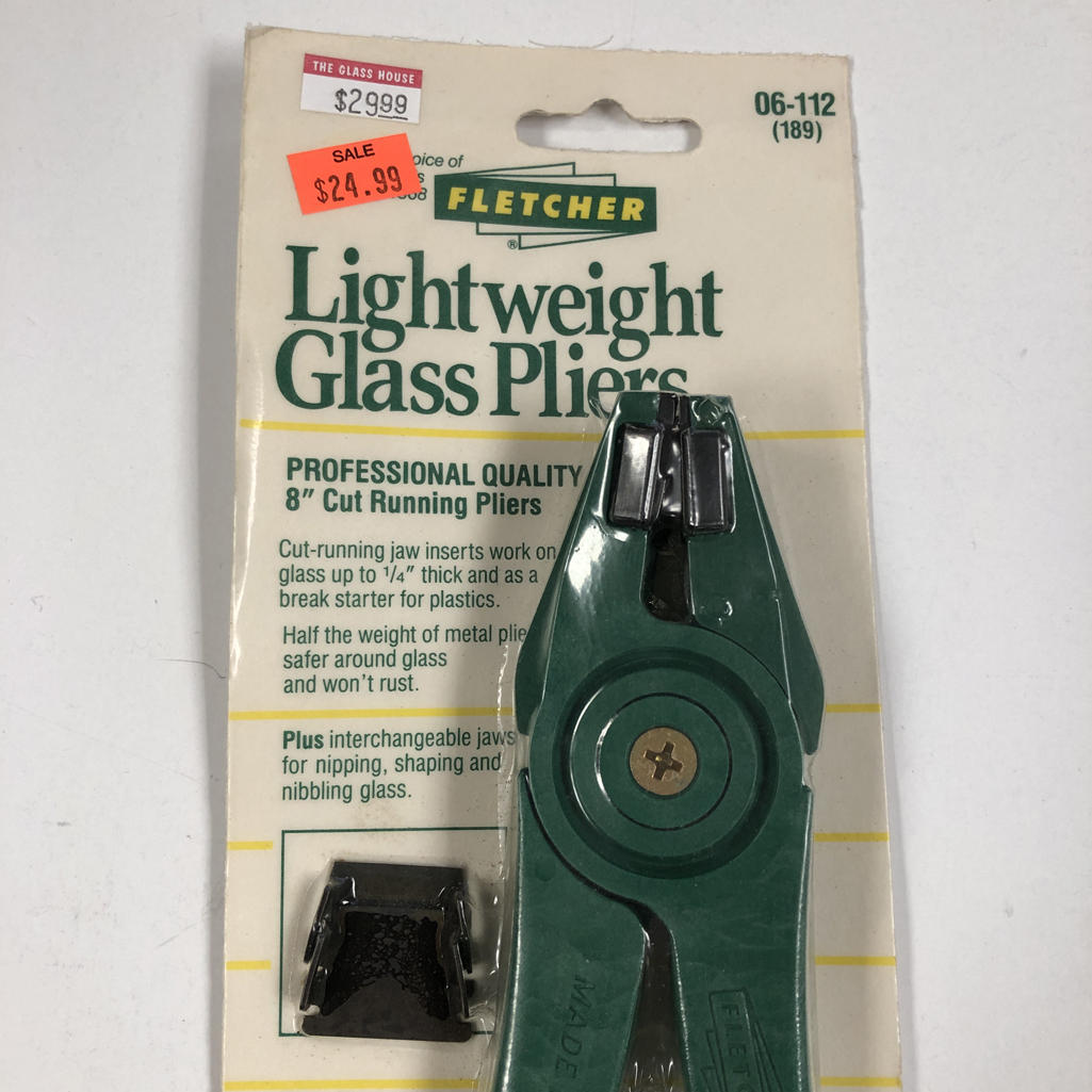 Fletcher 06-112 8" Lightweight Glass Nipping and Running Pliers for sale online 