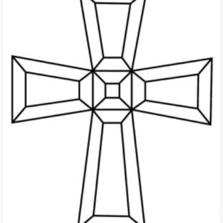 Cross Beveled Glass Cluster -HG407