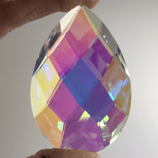 Teardrop Faceted Dichroic Jewel 40 mm x 60 mm - Blue