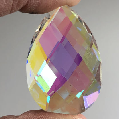 Teardrop Faceted Dichroic Jewel 25 mm x 38 mm - M