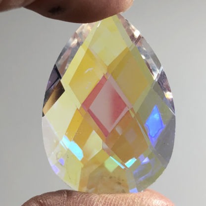 Teardrop Faceted Dichroic Jewel 25mm x 38mm - PYM