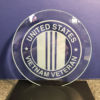 Military Etched Vietnam Veteran 6" Glass Bevel