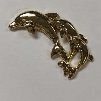 CF-CA957 Brass Swimming Dolphins