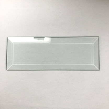 1 1/2" x 18" Clear Bevel Rectangle