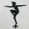 Flapper Art Deco Fan Lamp Base - Black Finish - Image 3
