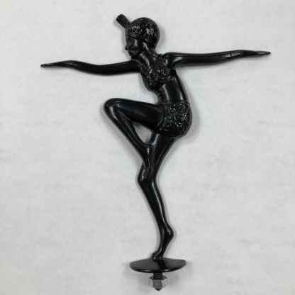Flapper Art Deco Fan Lamp Base - Black Finish - Image 3