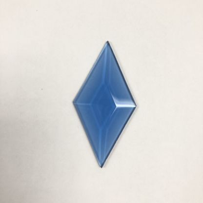 Diamond Bevel Glass 1 1/2" x 3" Blue