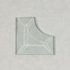 Curved Corner Beveled Glass 2"x 2" x 1"