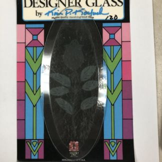 Engraved Clear Oval Bevel - D120 Rose