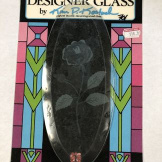 Engraved Clear Oval Bevel - D701 Rose