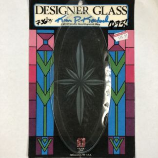 Engraved Clear Oval Bevel - D0736 Starburst