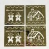 Brass Holiday Filigree Set-CH2 Gingerbread House & Kids