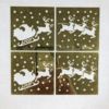 Brass Holiday Filigree Set-CH5 Santa With Reindeer