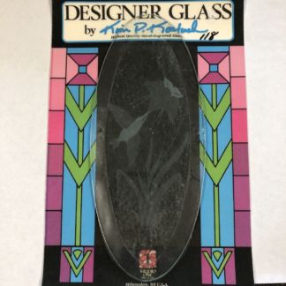 Engraved Clear Oval Bevel - D118 Hummingbird
