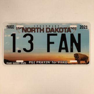 PGI North Dakota License Plate-1.3 FAN