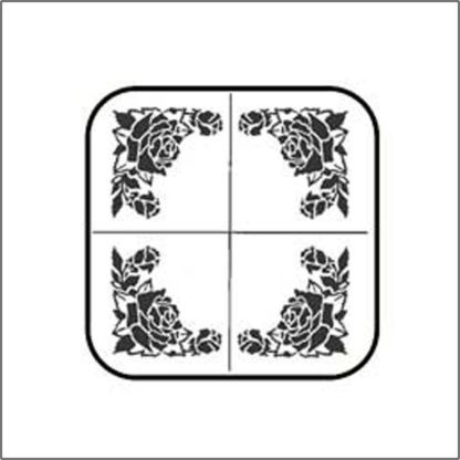 Peel N' Etch Stencil- Rose Corners #0781 - Image 2