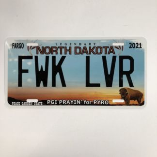 PGI North Dakota License Plate-FWK LVR