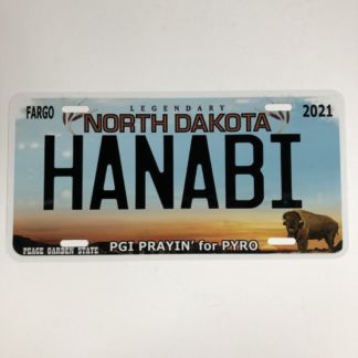 PGI North Dakota License Plate-HANABI