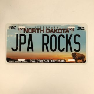 PGI North Dakota License Plate-JPA ROCKS