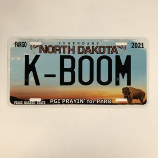 PGI North Dakota License Plate-K-BOOM
