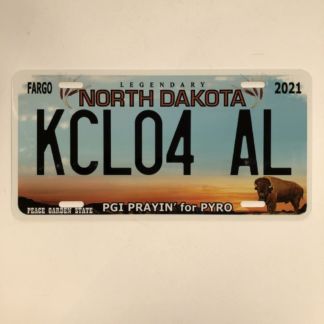 PGI North Dakota License Plate-KCL04 AL