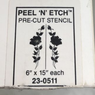 Peel N' Etch Stencil-Long Stemmed Roses