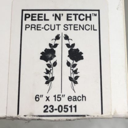 Peel N' Etch Stencil-Long Stemmed Roses