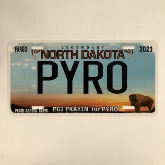 PGI North Dakota License Plate-PYRO