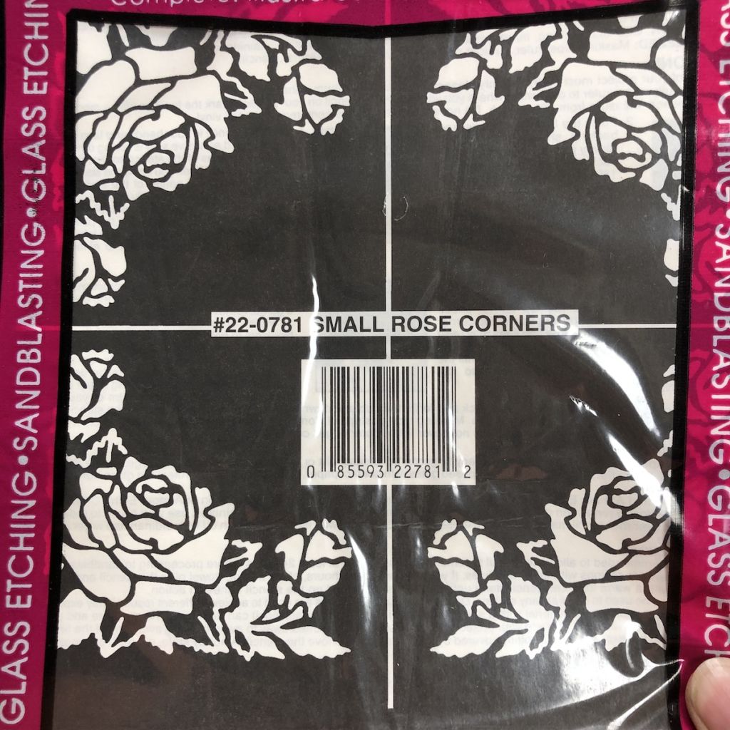 Flower Border Glass Etching Stencil Designs