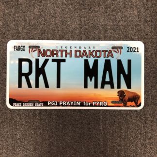 PGI North Dakota License Plate-RKT MAN
