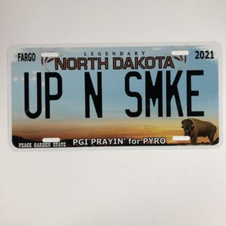 PGI North Dakota License Plate-UP N SMKE