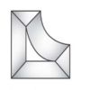 Curved Corner MBC442- Set of 4 - 2"x 2" x 1"