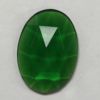Green Faceted 21mm x 28mm Oval Pressed Jewel