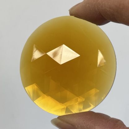 Faceted Round 50mm Jewel- FR50-02 Amber