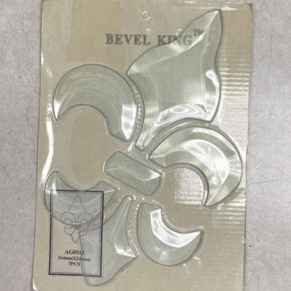 HAG0512- Fleur-De-Lis Beveled Glass Cluster