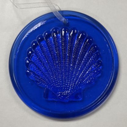 Rondel 3-D Pressed Glass - Shell #1105 - Image 2