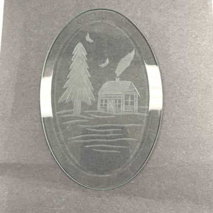 CF1007-Engraved 4" x 6" Oval Bevel Cabin