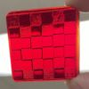 Checkered Square 37mm Jewel - Red CH37-10