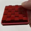 Checkered Square 37mm Jewel - Cranberry CH37-340 - Image 3